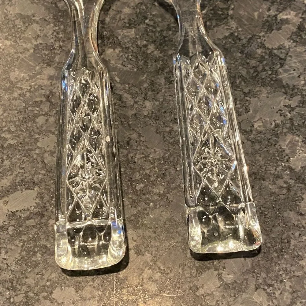 Vintage Crystal Salad Fork & Spoon Wexford By Anchor Hocking